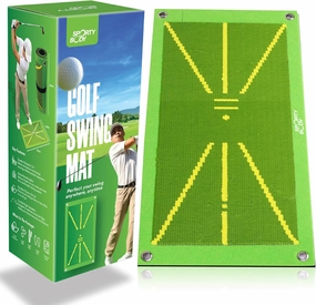 Golf Swing Mat | Realistic Turf for True Ball Flight Simulation | Shock-Absorbing Base | Portable & Easy Setup | Golf Accessories for Men & Training Equipment