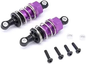GPM For HPI Sport 3 Flux Upgrade Parts Aluminum Front/Rear Adjustable Shocks (50mm) With Plastic Ball Top - 1Pr Set Purple