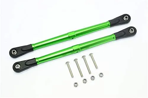 GPM For Losi 1/6 Super Baja Rey 4X4 Desert Truck Upgrade Parts Aluminum Adjustable Rear Upper Chassis Link Tie Rods - 1Pr Set Green