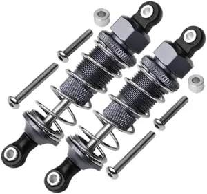 GPM For Tamiya DT-03 Upgrade Parts Aluminium Front Adjustable Plastic Ball Top 70mm Damper - 1Pr Set Gray Silver