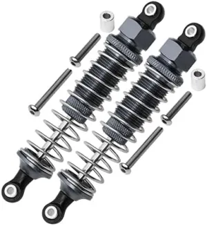 GPM For Tamiya DT-03 Upgrade Parts Aluminium Rear Adjustable Plastic Ball Top 90mm Damper - 1Pr Set Gray Silver