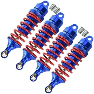 GPM For Traxxas Revo/Revo 3.3 / E-Revo Brushless/E-Revo VXL 2.0 Upgrade Parts Aluminum Front Or Rear Adjustable Spring Dampers (85mm) With Aluminum Ball Ends - 2Pr Set Blue