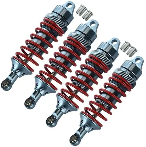 GPM For Traxxas Revo/Revo 3.3 / E-Revo Brushless/E-Revo VXL 2.0 Upgrade Parts Aluminum Front Or Rear Adjustable Spring Dampers (85mm) With Aluminum Ball Ends - 2Pr Set Gray Silver