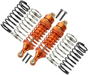 GPM for Traxxas Slash 4X4 / Stampede 4X4 / NOS Deegan Rally/Bandit Upgrade Parts Aluminum Front Adjustable Spring Damper with Aluminum Ball Top & Ball Ends - 1Pr Set Orange