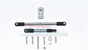 GPM For Tamiya Merc-Benz G500 CC-02 (#58675) Aluminum Servo Horn with Stainless Steel Adjustable Steering Link - 11Pc Set Gray Silver