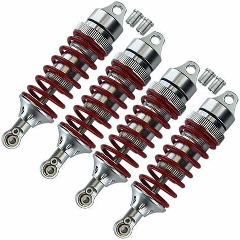 GPM For Traxxas Revo/Revo 3.3 / E-Revo Brushless/E-Revo VXL 2.0 Upgrade Parts Aluminum Front Or Rear Adjustable Spring Dampers (85mm) With Aluminum Ball Ends - 2Pr Set Silver
