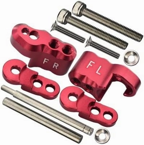 GPM for Traxxas X Maxx 4X4 Upgrade Parts Aluminum Front Adjustable Shock Mount - 1 Set Red