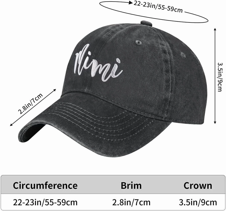 Grandma Hats for Women, Cotton Adjustable Embroidered Grandmother Baseball Cap Gifts for Mom Mimi Gigi Grandma Nana Grandmom