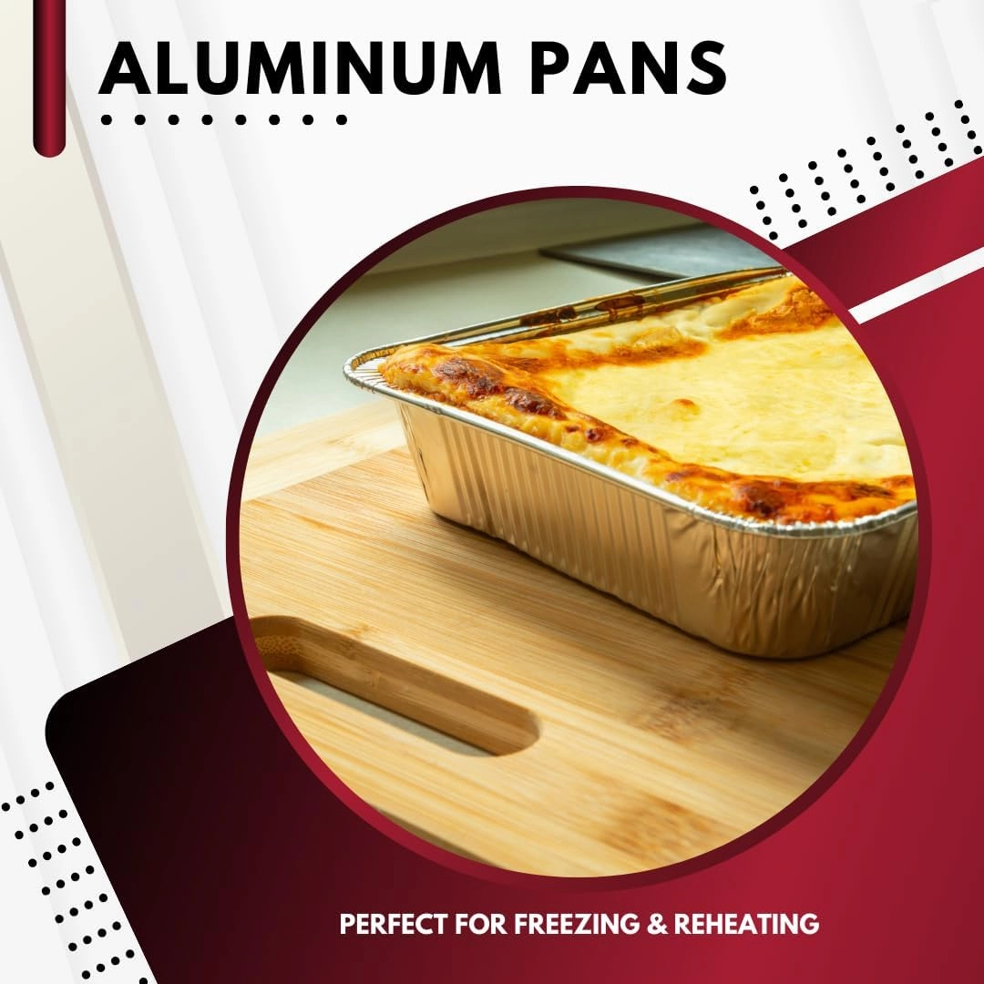 Green Direct Disposable Aluminum Foil Baking Pans with Lids - Half Size (9 x 13 inch) Roasting pan with covers for all kitchen & cooking needs, Pack of 10 pans and 10 lids