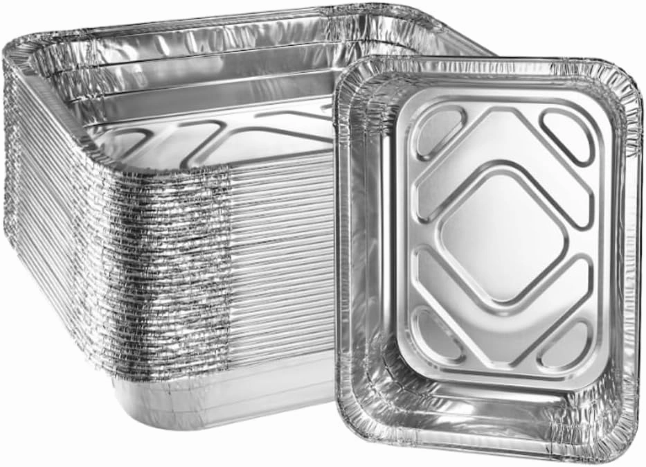 Green Direct Disposable Aluminum Foil Baking Pans with Lids - Half Size (9 x 13 inch) Roasting pan with covers for all kitchen & cooking needs, Pack of 10 pans and 10 lids