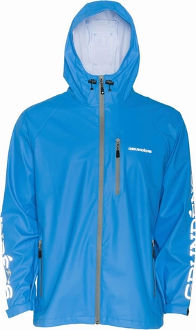 Grunden’s Men’s Tourney Jacket - Hooded Waterproof Fishing Jacket, Lightweight Athletic Fit, Packable Rain Coat