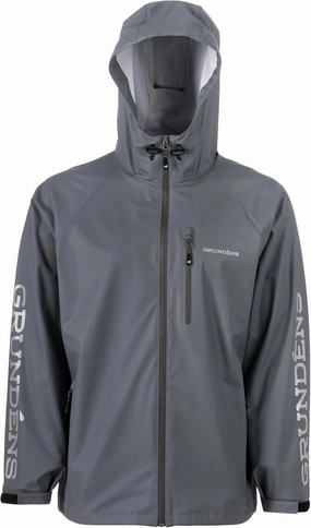 Grunden’s Men’s Tourney Jacket - Hooded Waterproof Fishing Jacket, Lightweight Athletic Fit, Packable Rain Coat