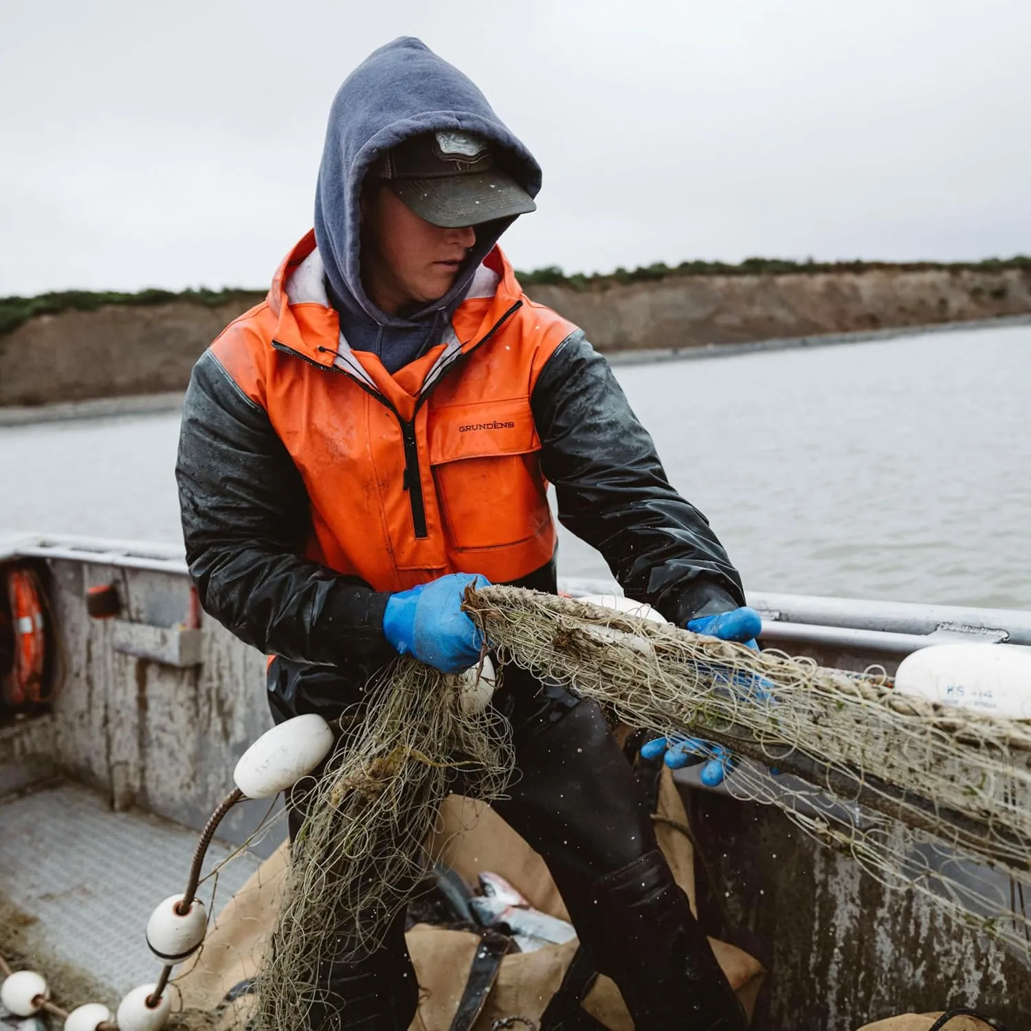 Grundens Men’s Neptune Commercial Fishing Pullover Anorak | Waterproof, Adjustable