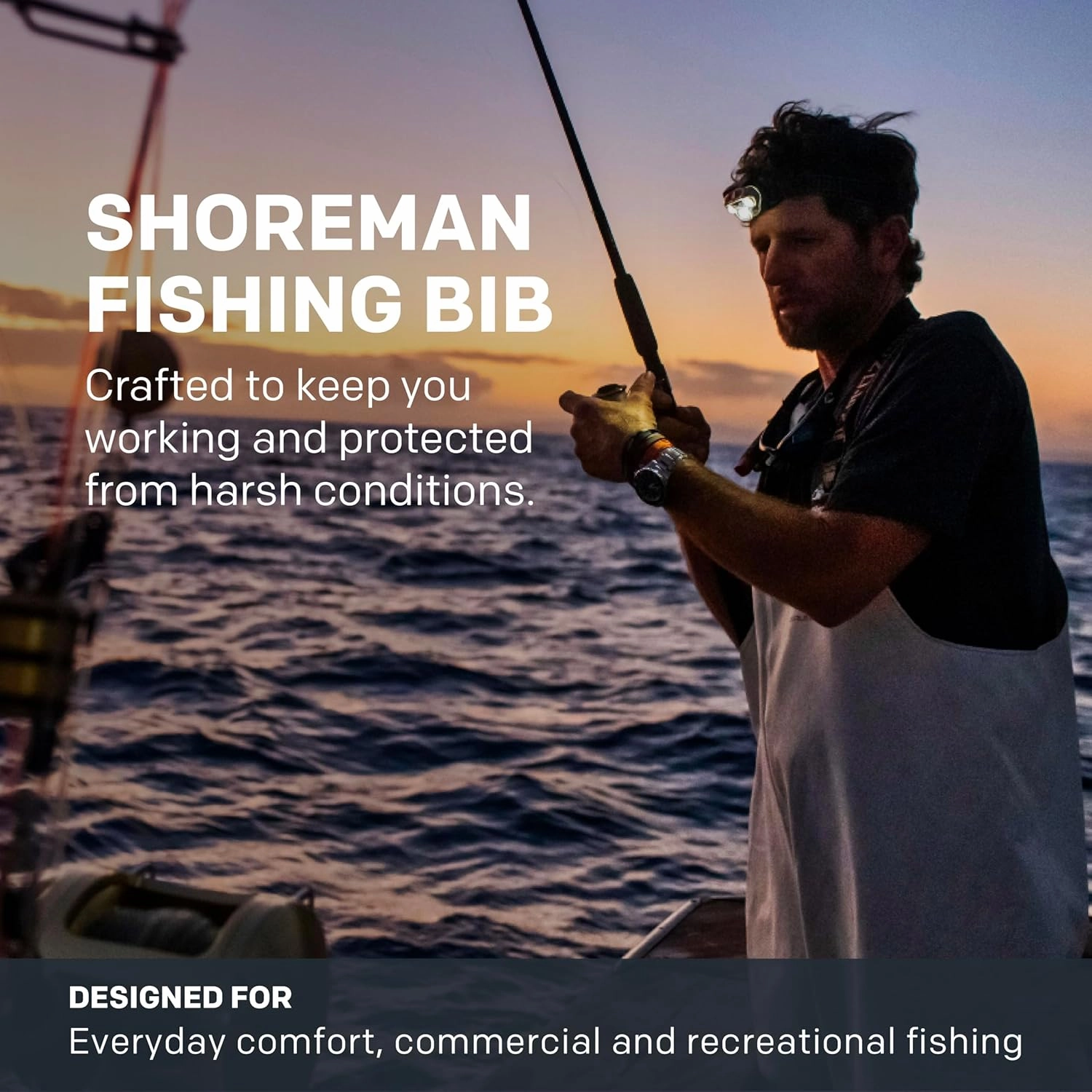 Grundens Men’s Shoreman Bib Pants | Stain-Resistant, Waterproof Seafood Processing Bibs