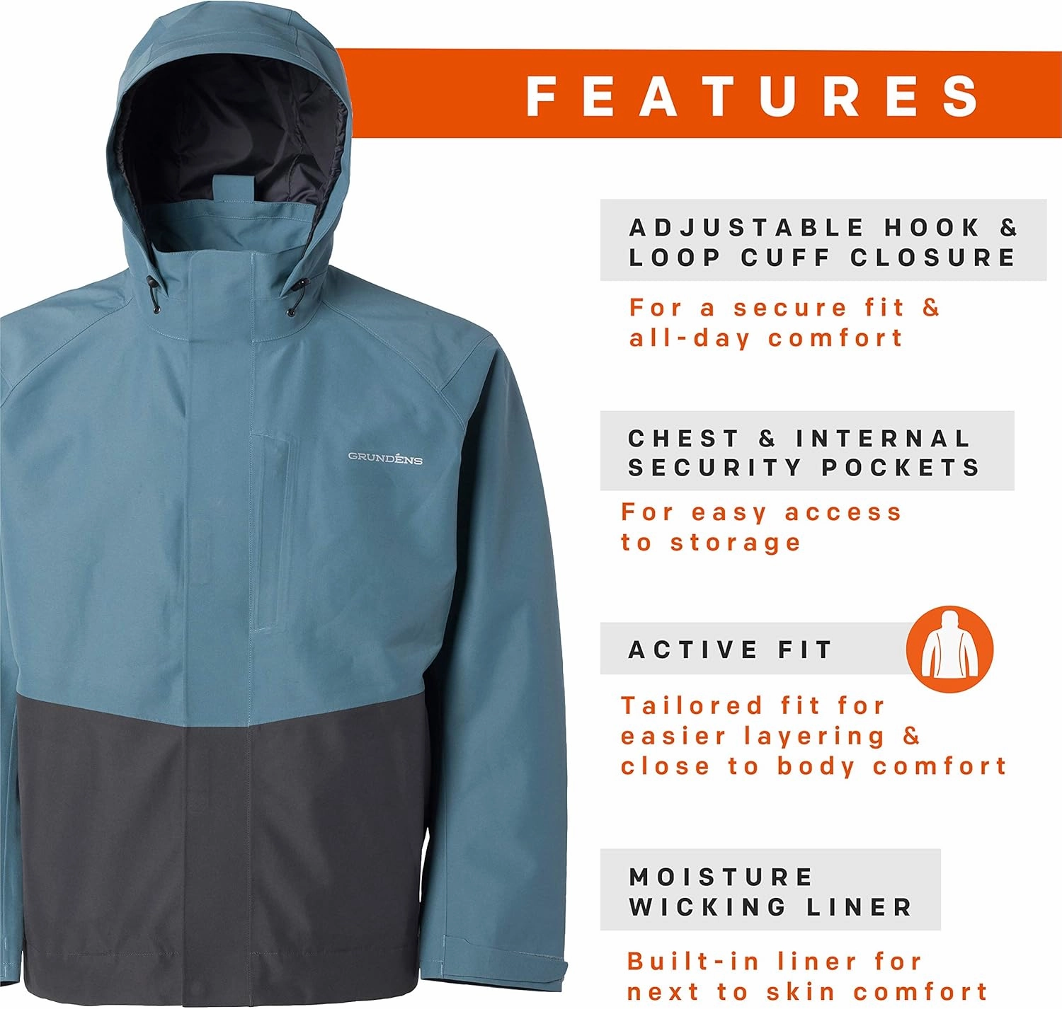 Grundéns Men’s Downrigger GORE-TEX Jacket | Waterproof, Breathable