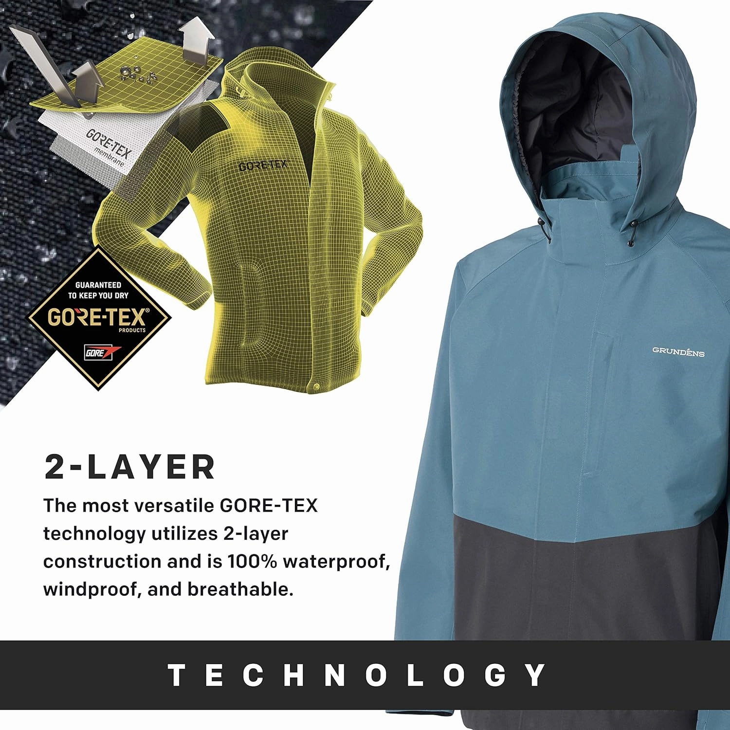 Grundéns Men’s Downrigger GORE-TEX Jacket | Waterproof, Breathable