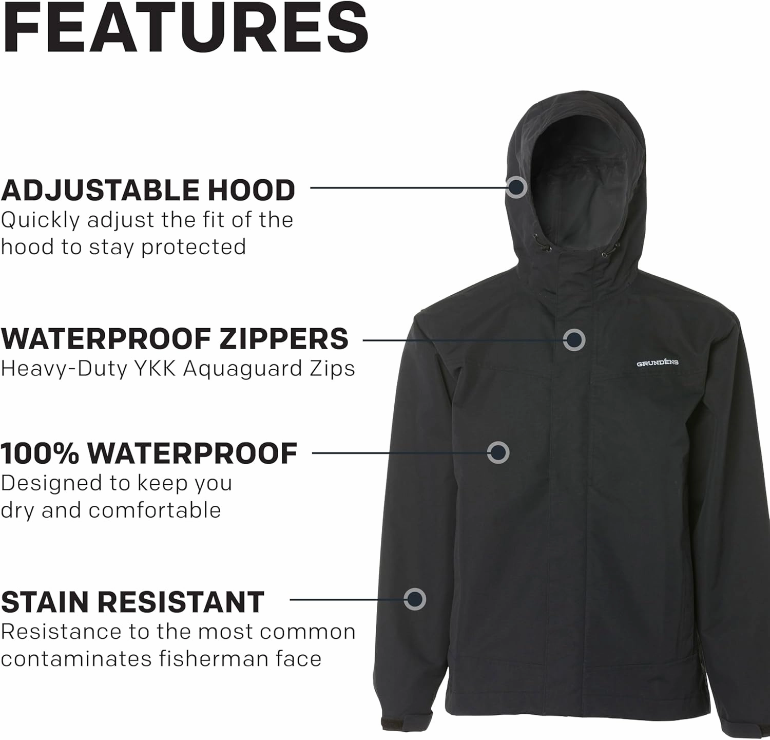 Grundéns Men’s Full Share Jacket | Waterproof, Breathable