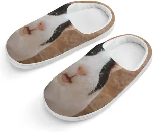 Guinea Eats Cabbage Leaves Boys Slippers House Shoes Indoor Comfy Fuzzy Plush Non Slip Slippers 82