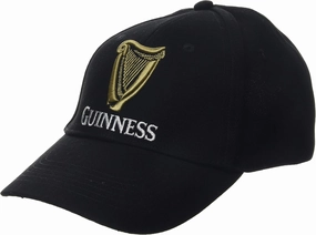 Guinness Men's BLK SIG EMB B/Ball Cap, Black (Black Black), osz