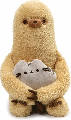 GUND Pusheen with Sloth Plush Stuffed Animal, Set of 2, 13"