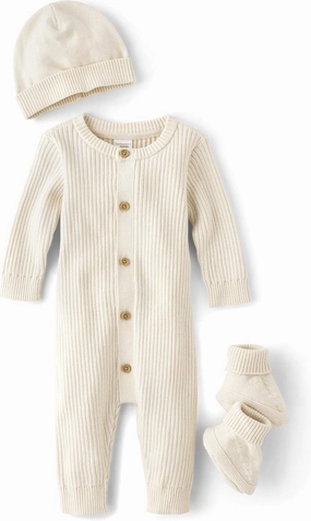 Gymboree,One Piece Body Suit Hat and Socks 3-Piece Newborn Set,Heather