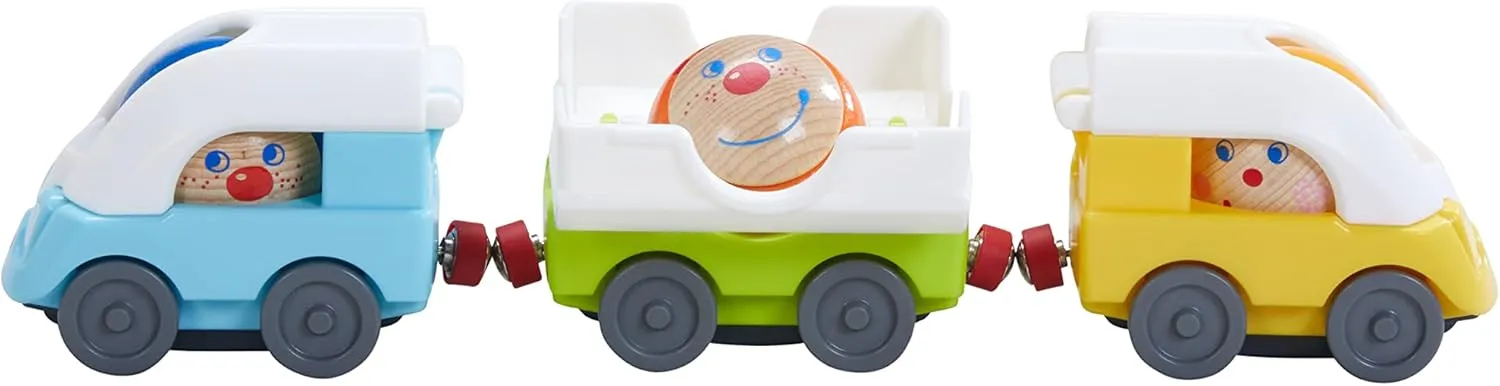 HABA Kullerbü 306496 – Express Train, Toy Vehicle from 2 Years, Green