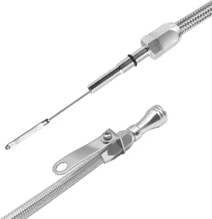 HAHAHA-Truck Compatible with LS Truck Flexible Oil Dipstick LSX LS1 LS2 LS2 LS6 4.8L 5.7L 6.0L 6.2L Silver (Silver) 21.79inch