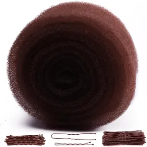 Hair Sponge for Updo,Hair Filler, Hair Donuts for Updos,Volume Hair Bumps Tool, Hair Padding,Dark Brown