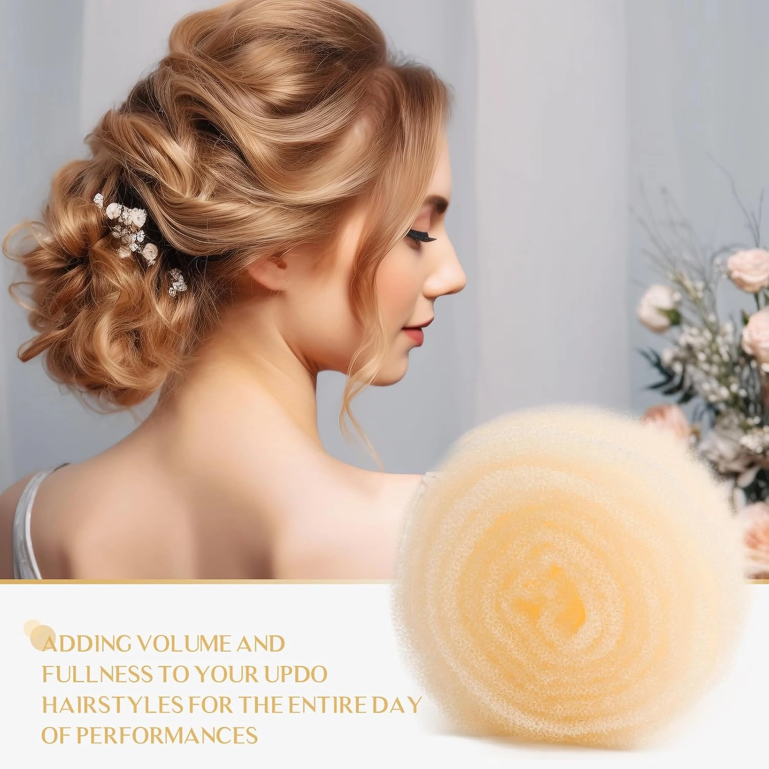 Hair Filler for Updo, Hair Padding, Hair Sponge for Updo, Hair Bumps for Volume Insert, Blonde