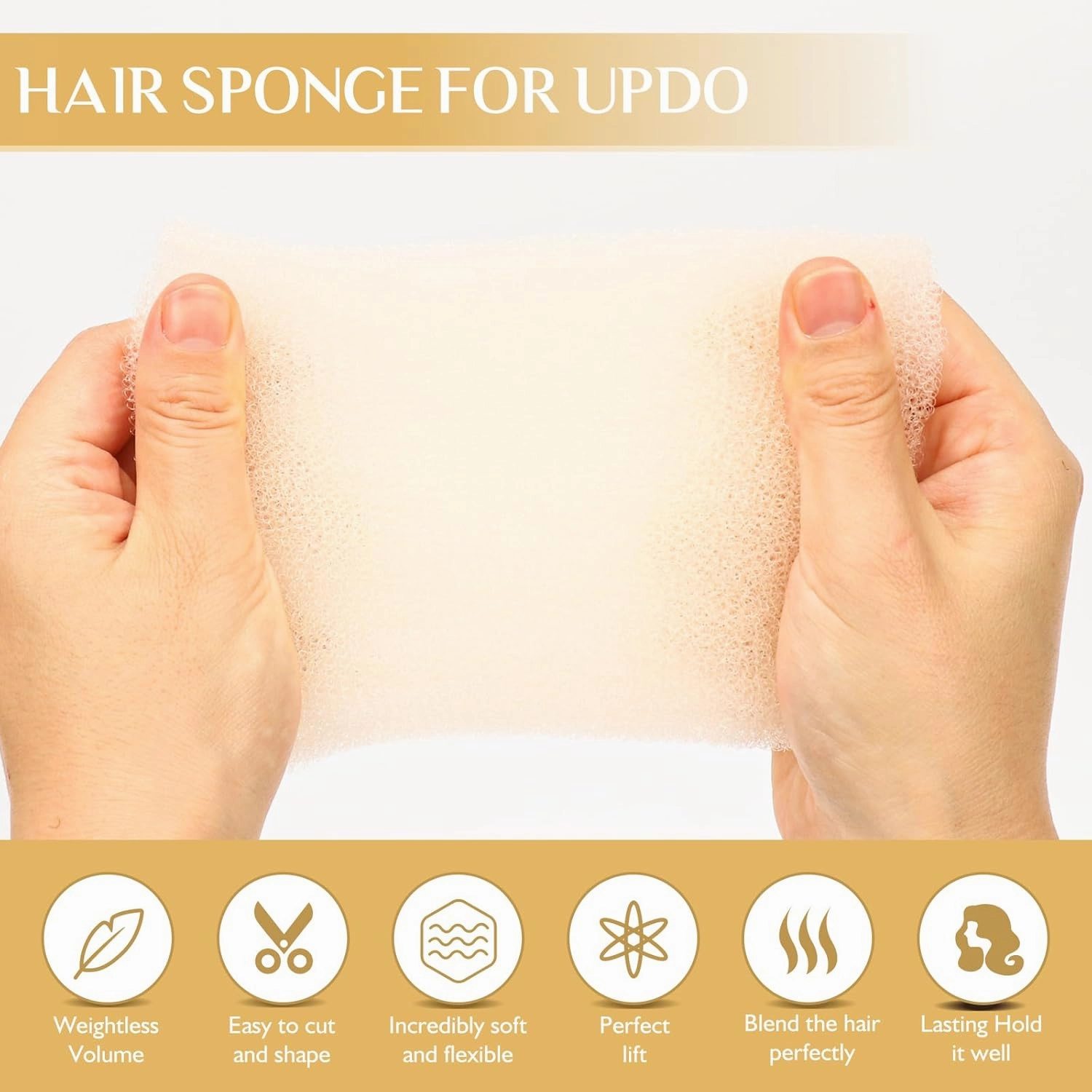 Hair Filler for Updo, Hair Padding, Hair Sponge for Updo, Hair Bumps for Volume Insert, Blonde