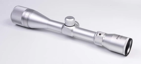Hammers Stainless Silver Chrome Rifle Scope 3-9x40 AO Parallax Adjustable Objective with See-Thru Weaver Base Scope Rings