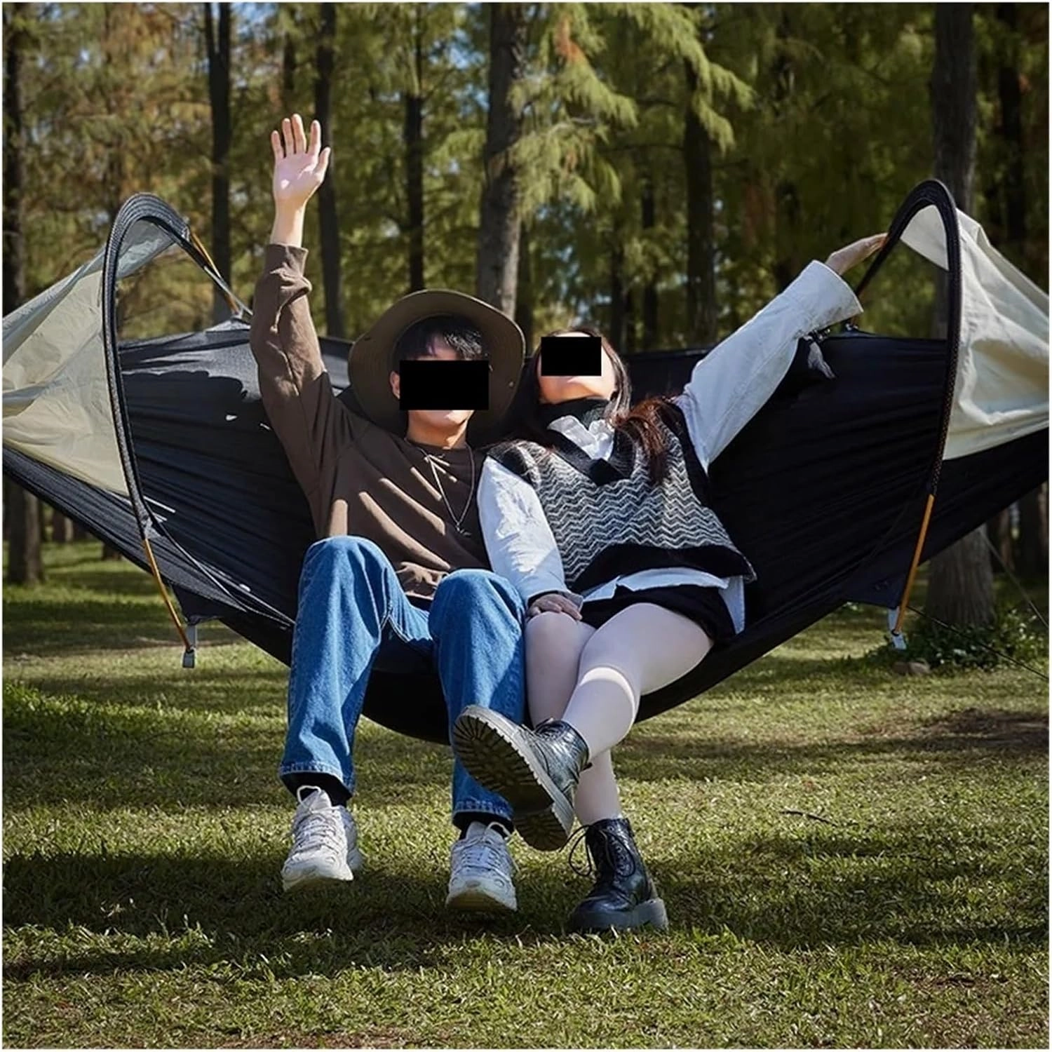Hammock Travel Hammock, Outdoor, Sun Shading, Single Or Double Person with Mosquito Ne Lightweight(Camouflage2.0)