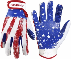 HANDLANDY Youth Football Gloves for Boys Girls, Sticky Wide Receiver Gloves for Kids, Junior Flag Football Gloves