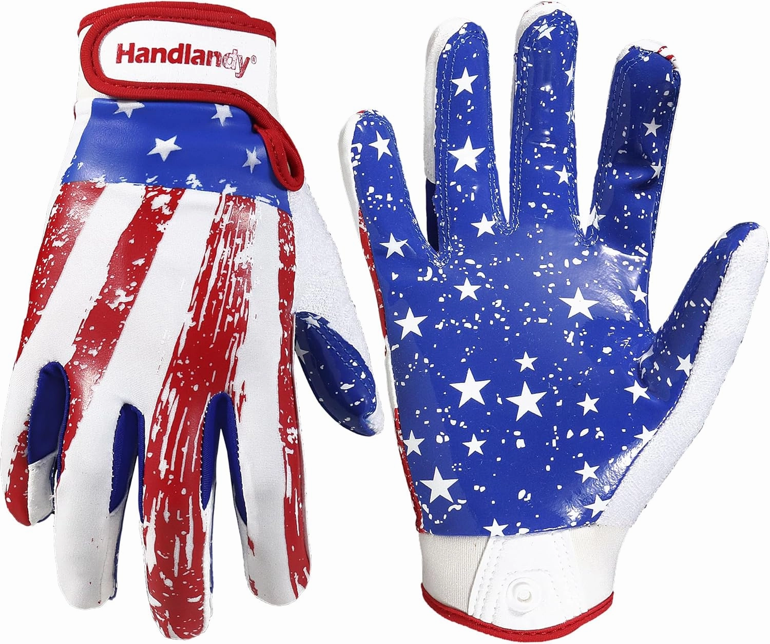 HANDLANDY Youth Football Gloves for Boys Girls, Sticky Wide Receiver Gloves for Kids, Junior Flag Football Gloves