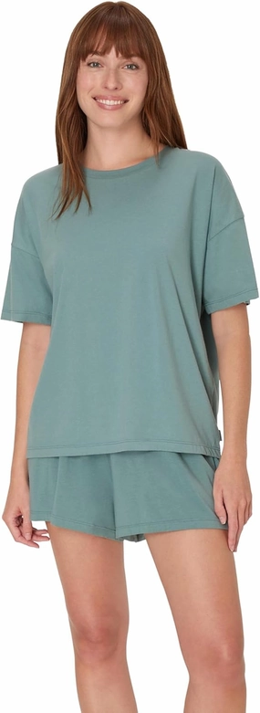 Hanes Women's Originals 2 Piece Lounge, Comfywear Supersoft Boxy T-Shirt & Sleep Shorts Loungewear Set