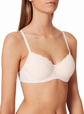 HANRO Women's Cotton Lace T-Shirt Spacer Bra