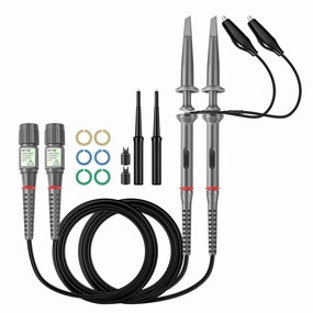 Hantek PP-150 2 PCS X1/X10 100MHz Oscilloscope Scope Clip Probes with Free Accessory Kit Pack for HP Tektronix Hitachi 200V-600V