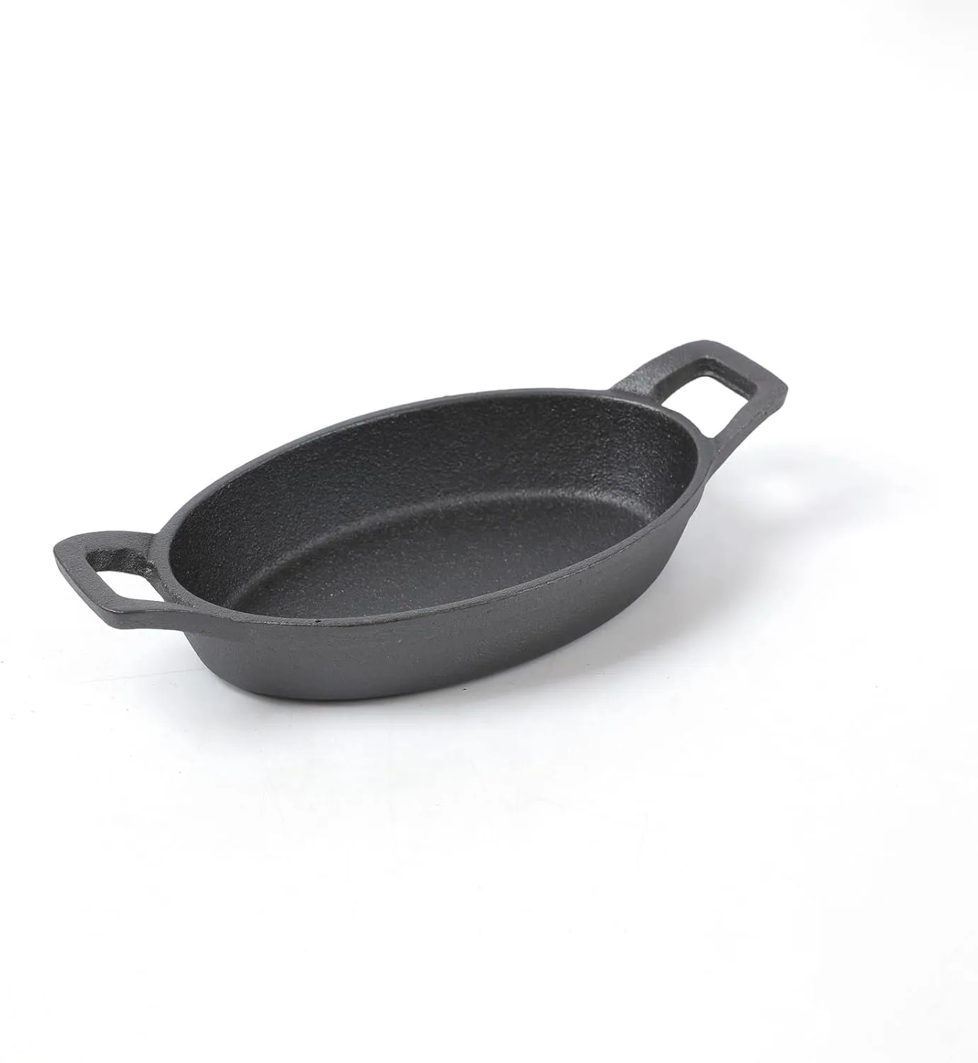 HAWOK Cast Iron Mini Oval Serving Dishes with a Storage Bag, Oval-shaped Casserole Dishes, 4 PCS