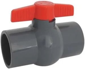 Hayward QVC1015TSEG 1-1/2-Inch Gray QVC Series Compact Ball Valve with Threaded End Connection