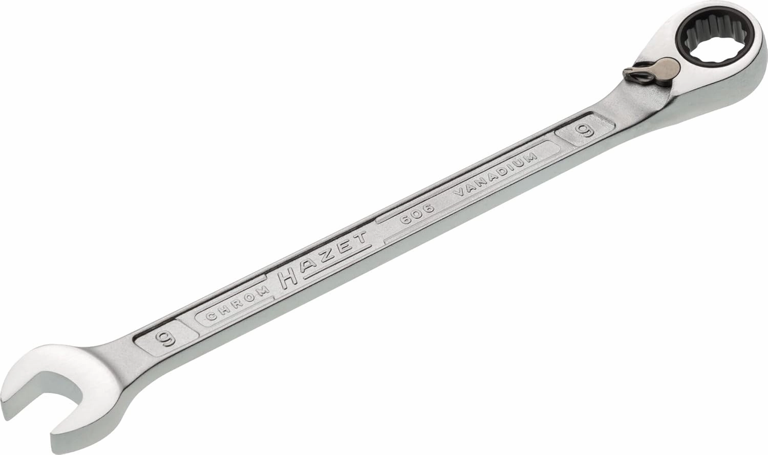 Hazet 606N/12 12-Point Profile Ratcheting Combination Wrench Set - Chrome-Plated