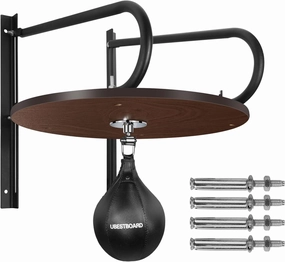 Heavy Duty Adjustable Speed Bag Platform Kit 24"   Speed Punching Ball (10"x7") Adjustable Height Wall Mount Professional Fitness Ball Boxing Reaction Training Kit