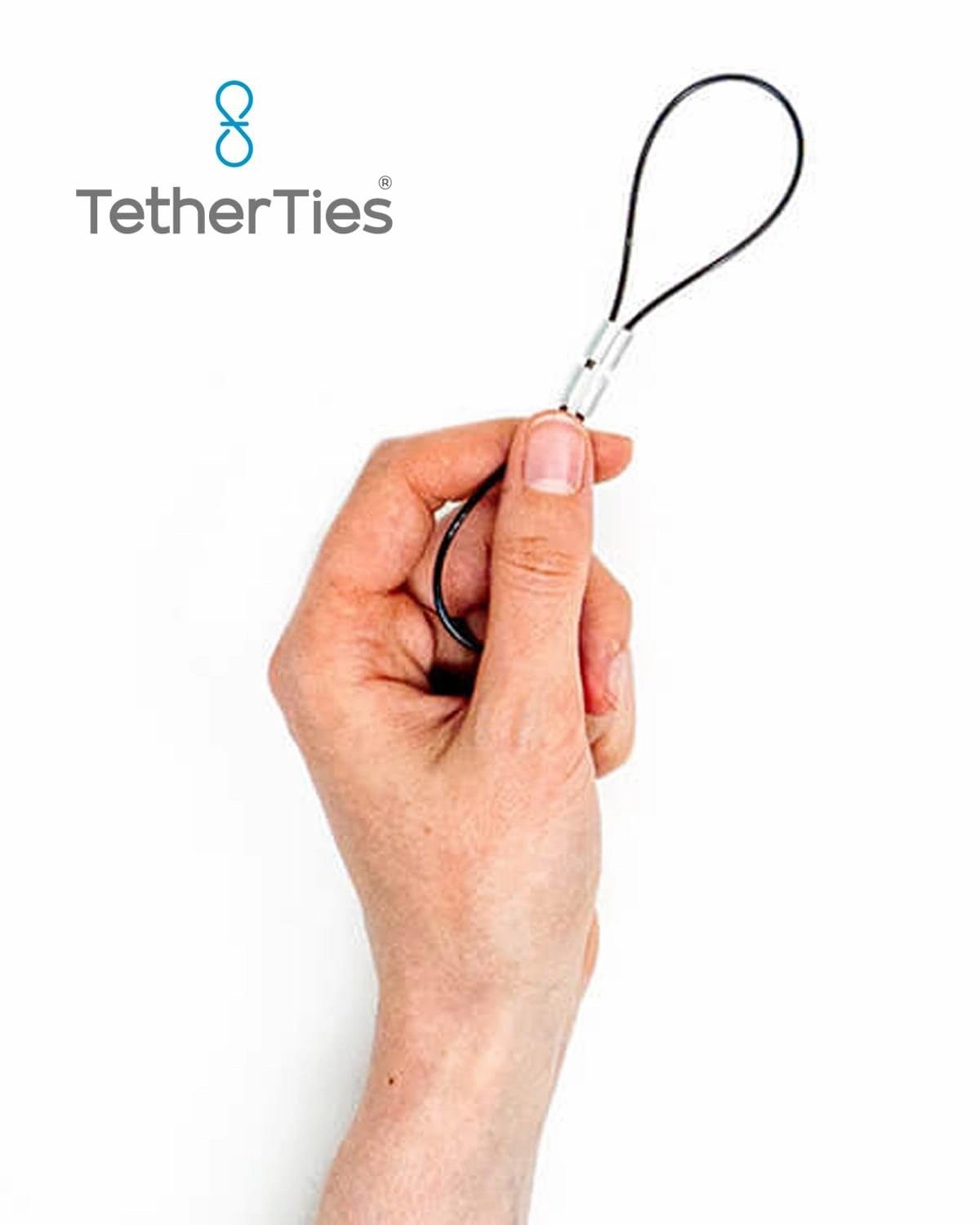 Heavy Duty Cable Lock: A Tamper-Resistant, Pre-Assembled Stainless Cable Tether Kit for Computers, Adapters & Dongles - Includes a Free Crimping Tool for Easy Installation (Black, 10 Pack)