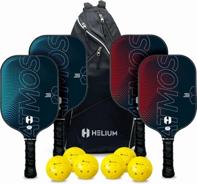 Helium Pro Carbon Fiber Pickleball Paddles - USAPA Certified - High-Spin Texture, Lightweight Honeycomb Core