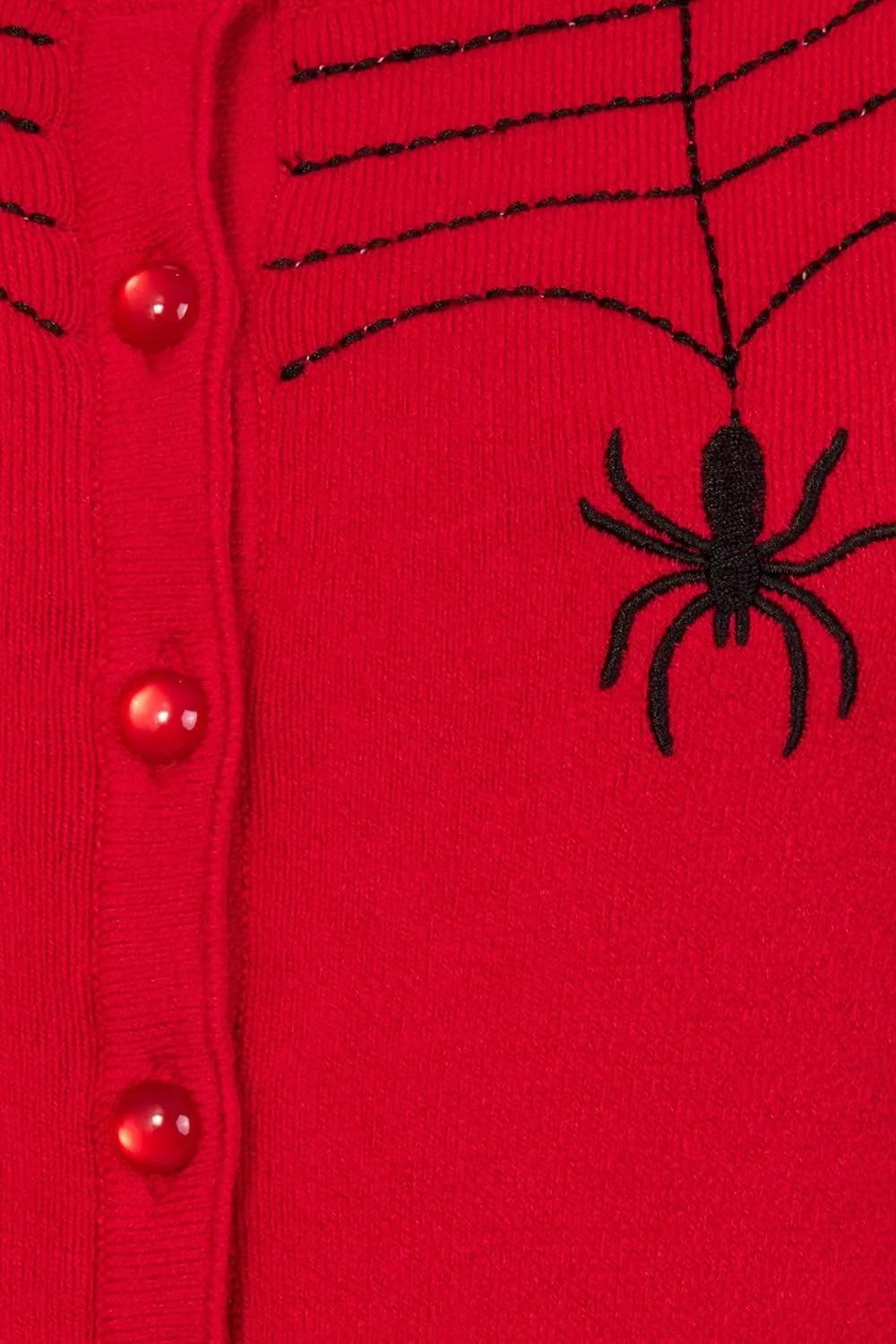 Hell Bunny Spider Vintage Style Retro Long Sleeve Sweater Cardigan