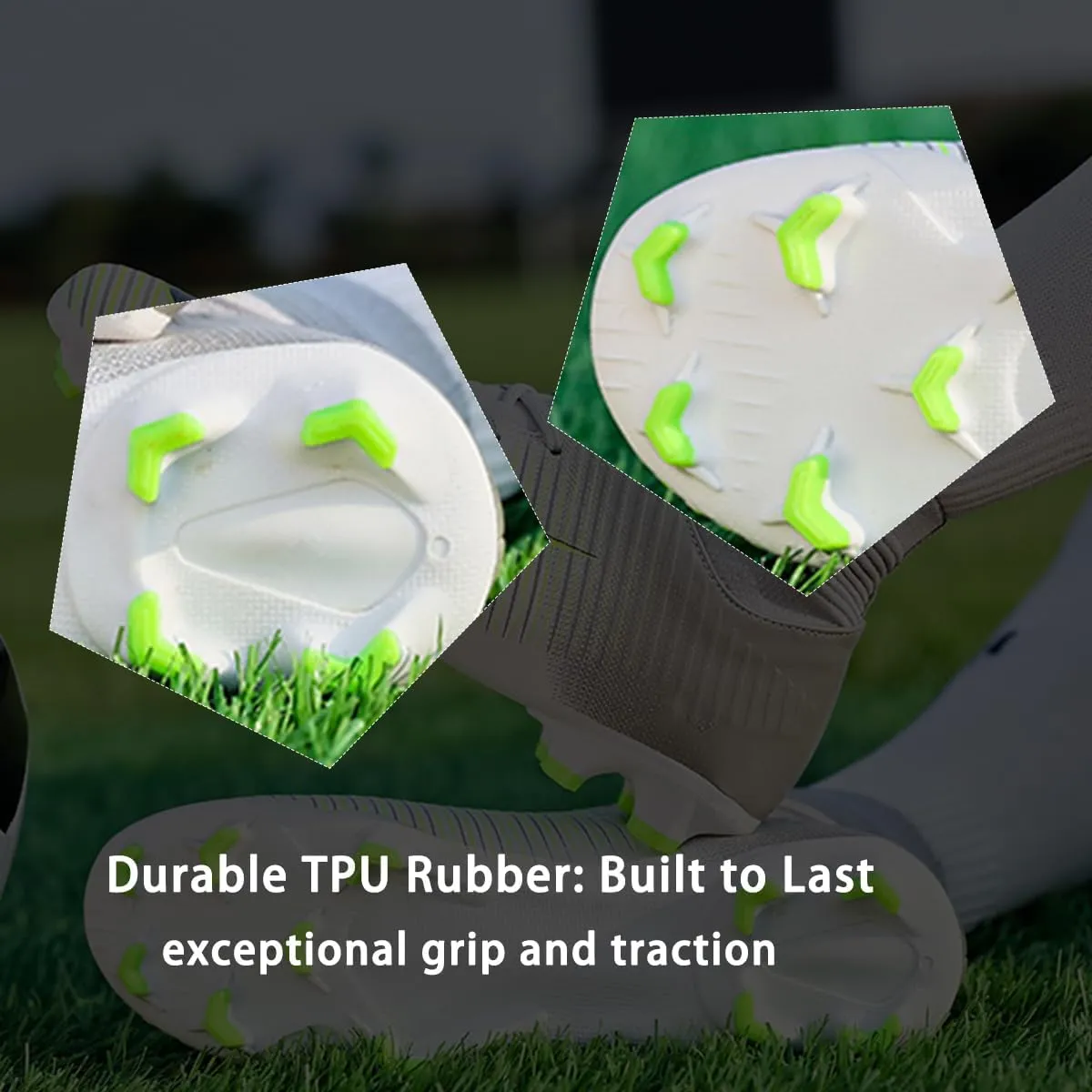 HESBITEUL Soccer Cleats Firm Ground: Lightweight FG Football Shoes