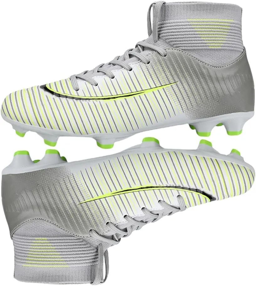 HESBITEUL Soccer Cleats Firm Ground: Lightweight FG Football Shoes