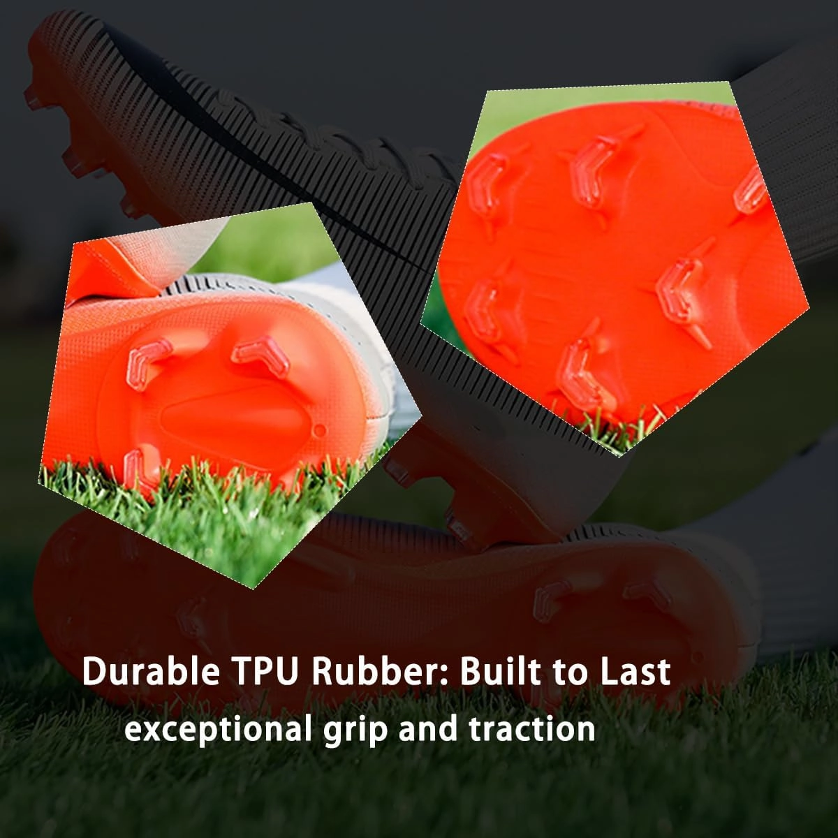 HESBITEUL Soccer Cleats Firm Ground: Lightweight FG Football Shoes