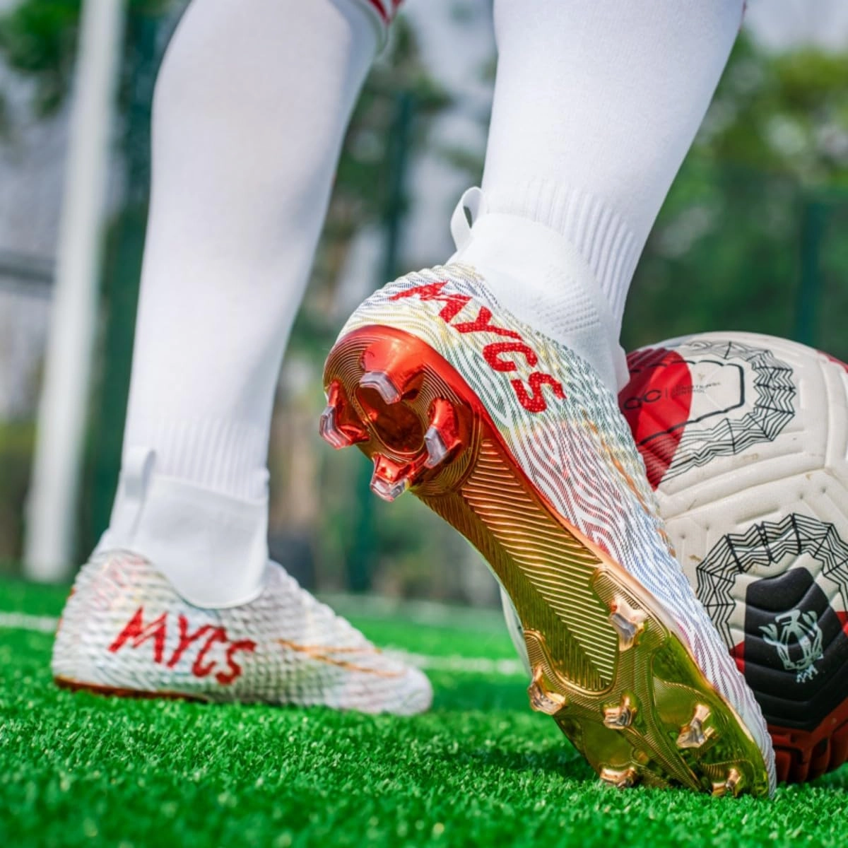 HESBITEUL Soccer Cleats Firm Ground: Lightweight FG Football Shoes