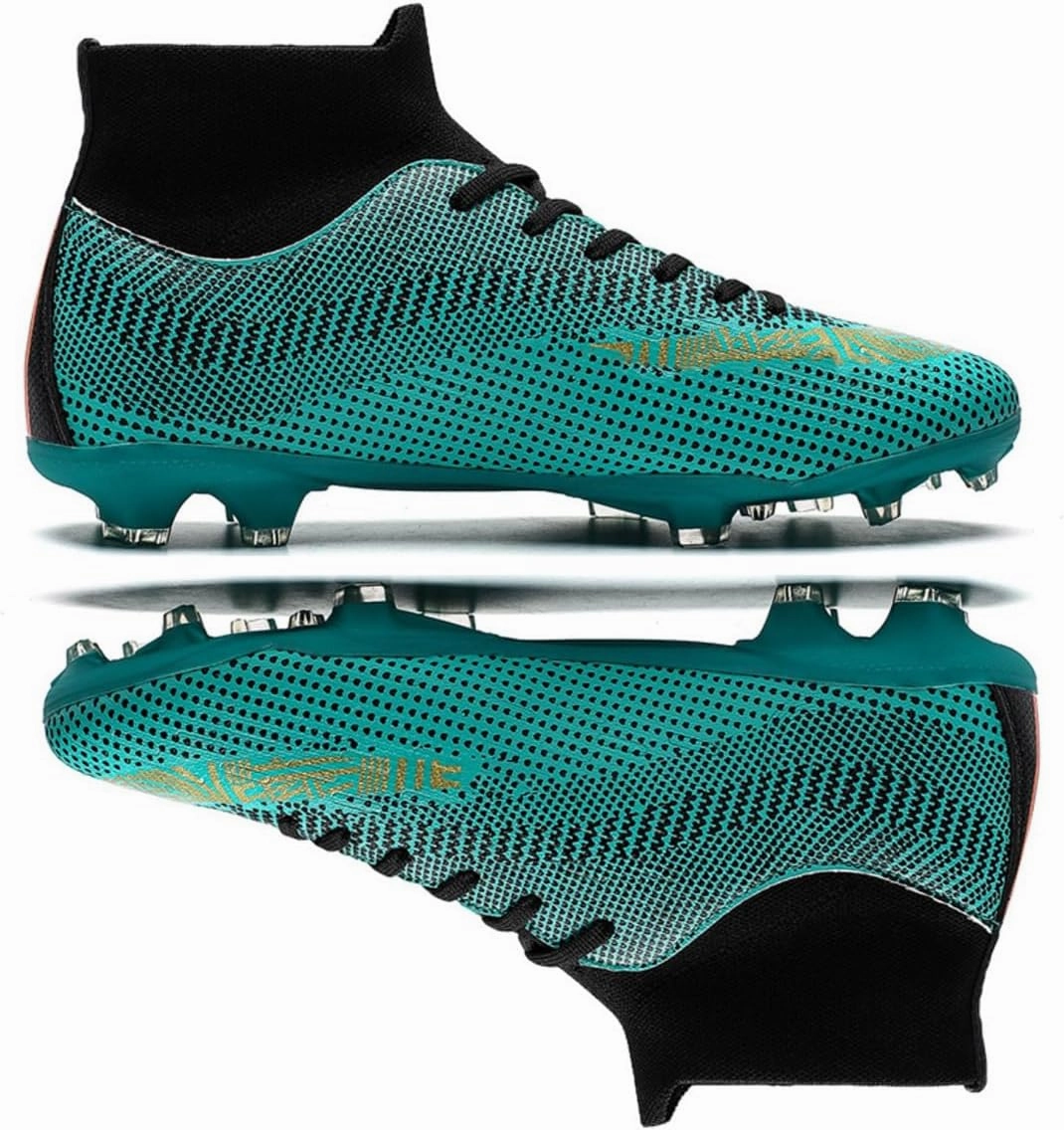 HESBITEUL Soccer Cleats Lightweight Durable: Firm Ground Football Shoes