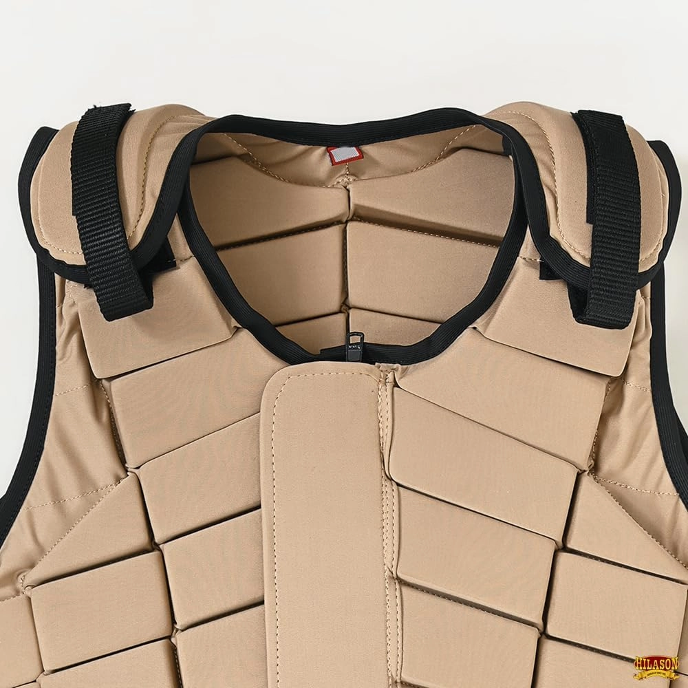 HILASON Adult Safety Equestrian Eventing Protective Protection Vest ‎Tan | Horse Riding Protective Vest | Unisex Vest
